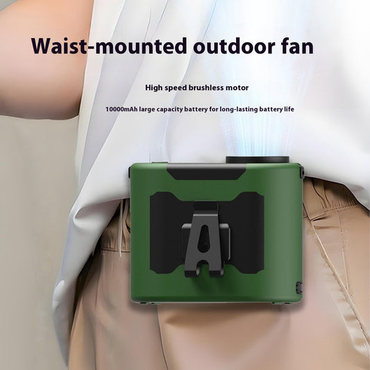 High Speed Outdoor Camping Long Endurance Portable Portable Waist Cooling Halter Fan