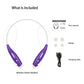 Wireless Stereo Headsets Sport Neckband Headphones In-ear Magnetic IPX4 Waterproof Earbuds With Built-in Mic Call Vibrate Alert Number Broadcast Running Gym