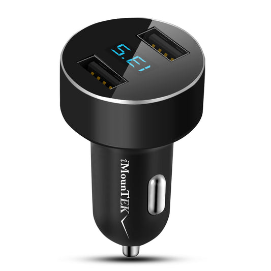 Universal 15W-3.1A Dual USB Car Charger Adapter Aluminum Alloy Fast Car Charging Adapter For IOS Phone XR XS Tablet PC