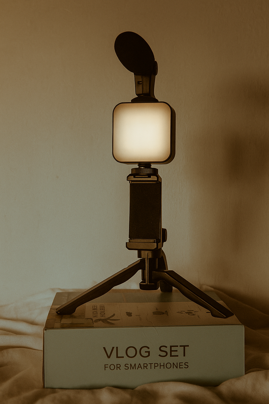 Kit Vidéo Complet avec Trépied, Lumière LED & Microphone