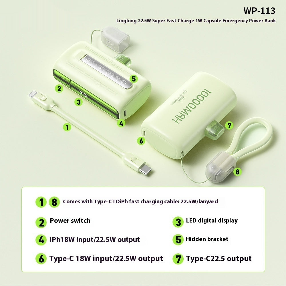 Portable Mini Capsule Power Bank