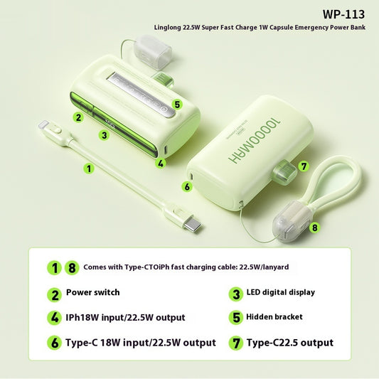 Portable Mini Capsule Power Bank