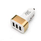 New 3USB car charger USB high-power universal car charger Square aluminum car charger