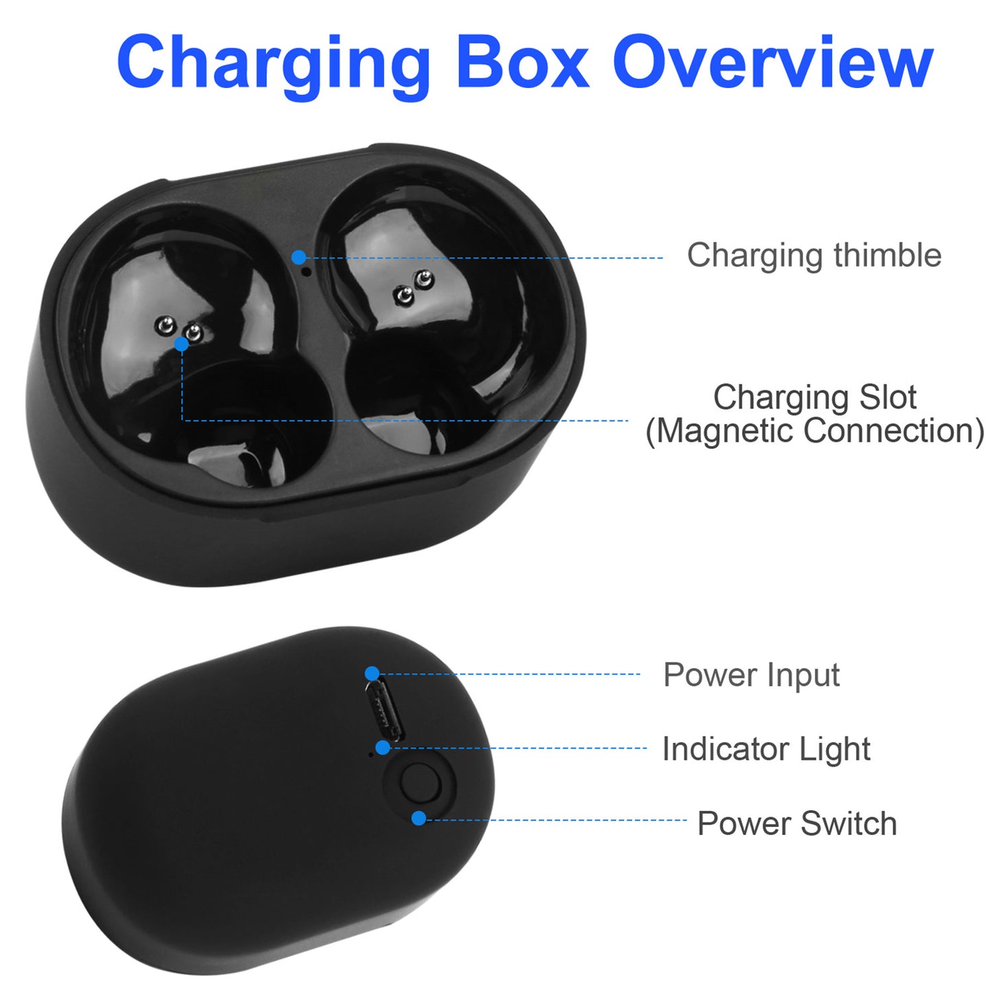 TWS True Wireless V4.2 Earbuds IPX4 In-ear Stereo Earphone Hands-free Deep Bass Earpiece With Mic Magnetic Charging Case 30Hrs Single Earbud Work Time Driving Business