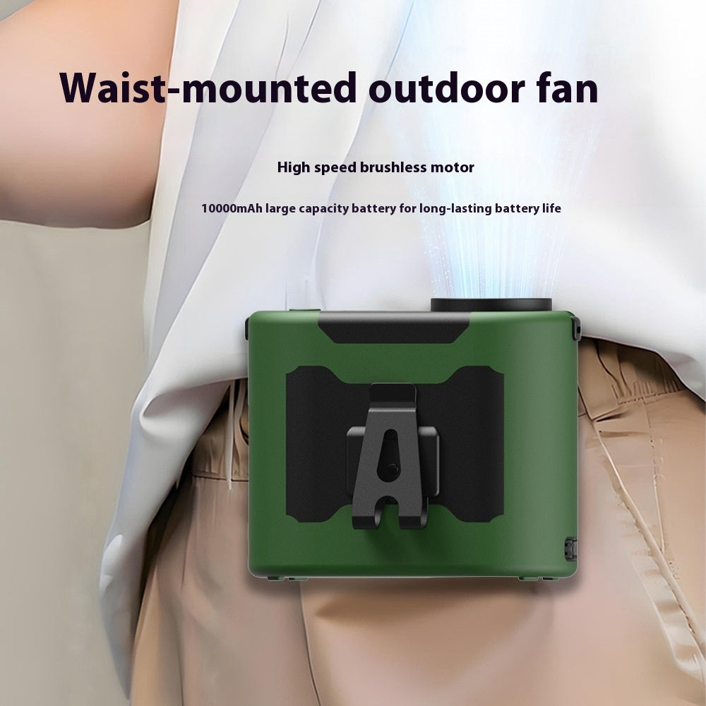 High Speed Outdoor Camping Long Endurance Portable Portable Waist Cooling Halter Fan