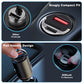 2Pcs 1,00W USB TypeC Car Charger QC4.0 PD3.0 USB Fast Charging Adapter Dual Port Car Cigarette Lighter Compatible With Phone Pad