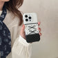 Black And White Polka Dot Stitching Stereo Bow Phone Case
