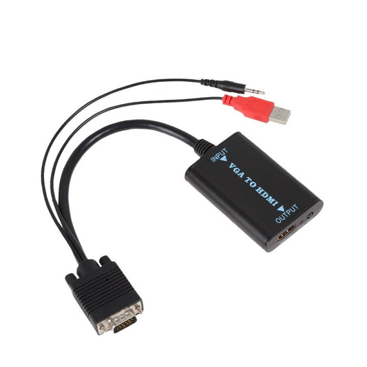 VGA To HDMI Female Converter With USB And Audio