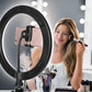 10in LED Selfie Ring Light Dimmable 120 LEDs Makeup Ring Lights With Adjustable Tripod Stand Cell Phone Holder USB Powered For YouTube Video Live Stream Makeup Photography